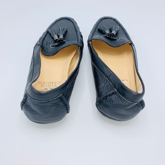 Vince Camuto Women Piercee Black Leather Moccasin - Picture 4 of 5